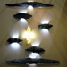 Hutres noir / graphite appliques / wall lights
